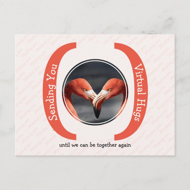 Postal ENVIANDO LA Plantilla DE Fotos DE VIRTUAL HUGS (Anverso)