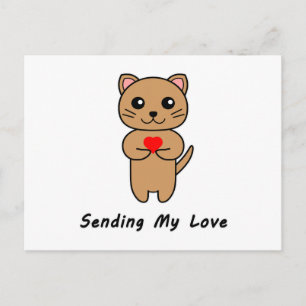 Postal Enviando Mi Amor - Fondo Blanco