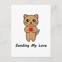 Postal Enviando Mi Amor - Fondo Blanco (Vertical)