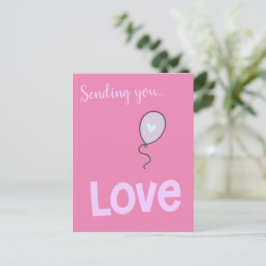Postal Enviándote Amor - Globo Adorable