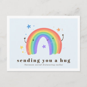Postal Enviándote un Abrazo   Magia de Arcoíris