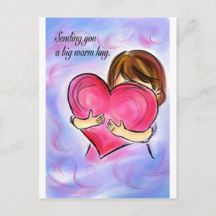 Postal Enviándote un gran abrazo cálido.