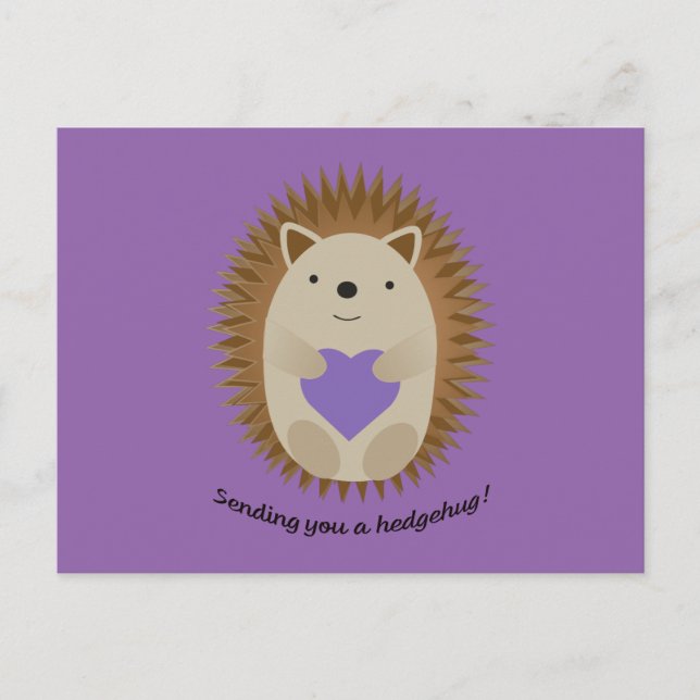 Postal Enviándote un Hedgehug Hedgehog (Anverso)