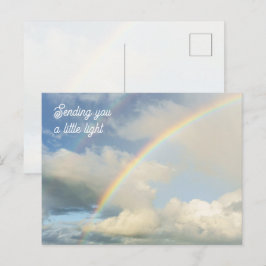 Postal Enviándote un pequeño arcoíris de luz Pensando en 