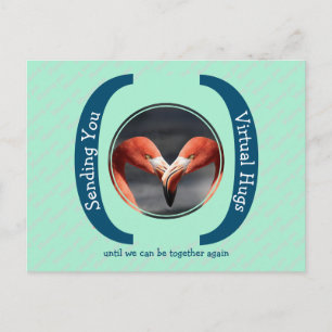 Postal ENVIÁNDOTE VIRTUAL HUGS Photo Template MINT