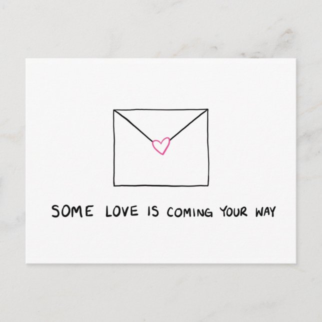 Postal Enviar algo de amor a tu manera (Anverso)