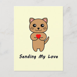 Postal Enviar mi amor - fondo amarillo (vertical)