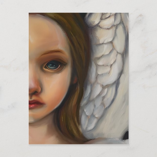 Postal Enviar un ángel para cuidarte (Anverso)