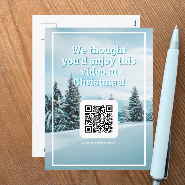 Postal Enviar un video mediante código QR en una Navidad (Subido por el creador)