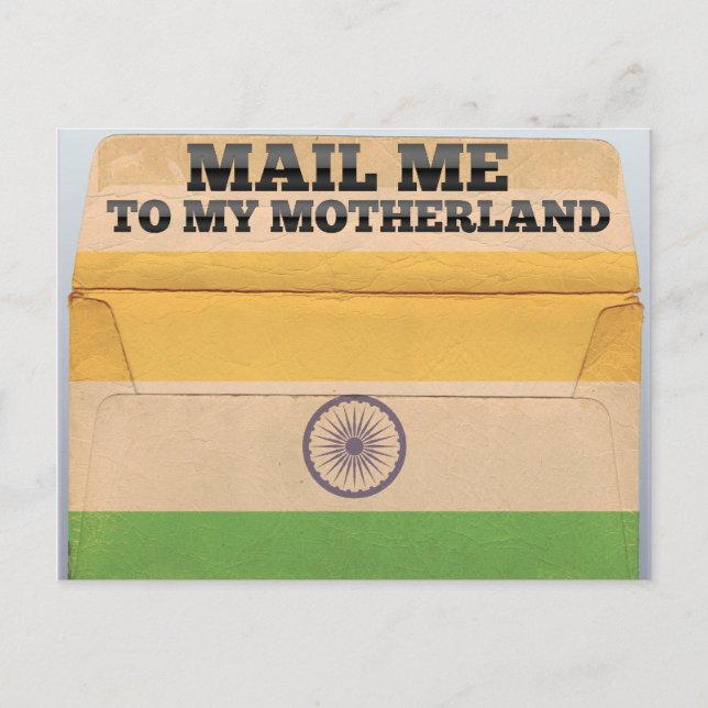 Postal Enviarme un correo a India (Anverso)