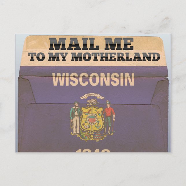 Postal Enviarme un correo a Wisconsin (Anverso)