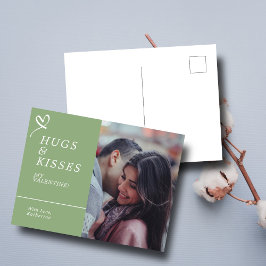 Postal Envíen abrazos y besos a los Personalizados de fot