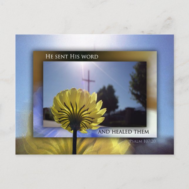 Postal Envió su palabra y las curó (Anverso)