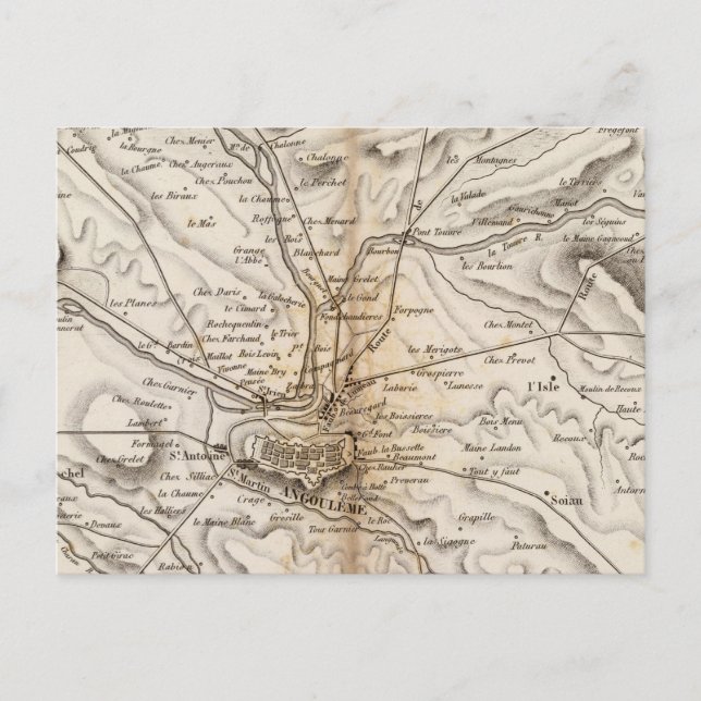 Postal Environs d'Angouleme (Anverso)