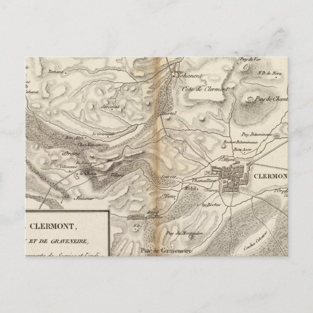 Postal Environs de Clermont (Anverso)