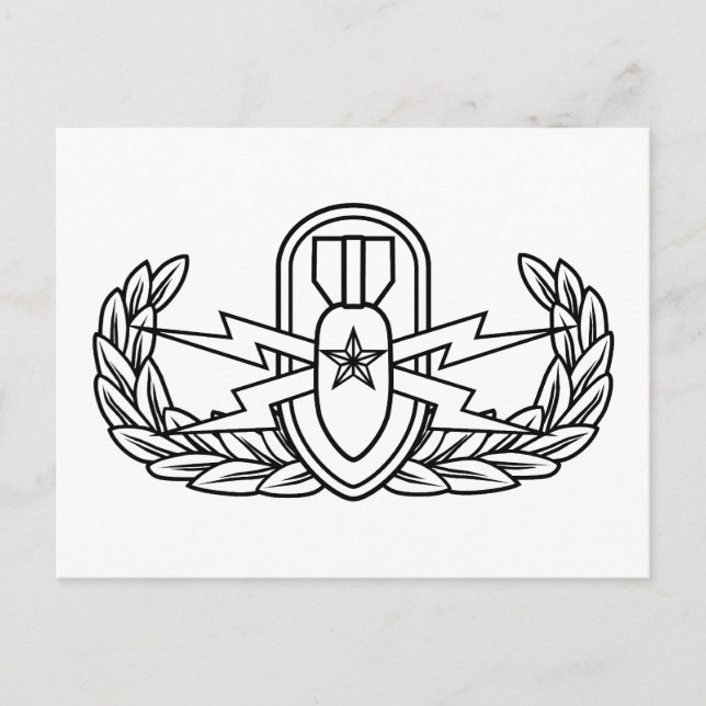 Postal EOD superior negro (Anverso)