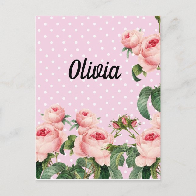 Postal Ephemera floral bouquet vibrant color (Anverso)