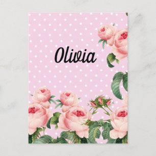 Postal Ephemera floral bouquet vibrant color