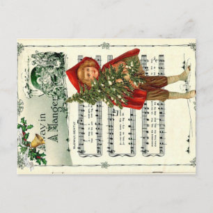 Postal Ephemera fuera de lugar en una pesadilla Navidades