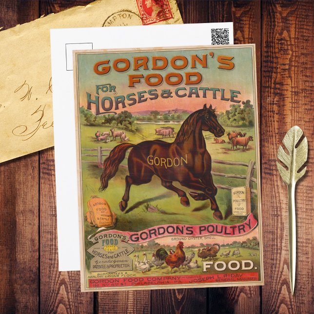 Postal Ephemera publicitaria de alimentos para animales d (Subido por el creador)