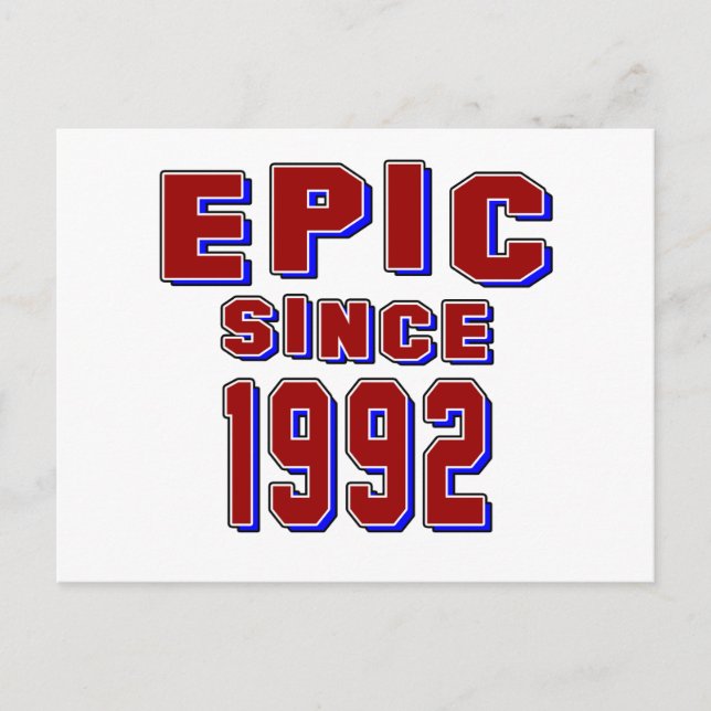 Postal Épico desde 1992 (Anverso)