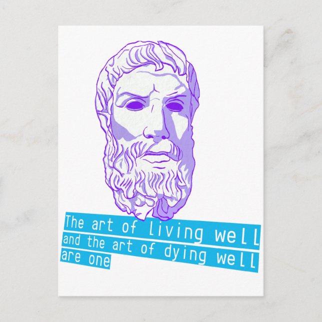 Postal epicurus el arte de vivir (Anverso)