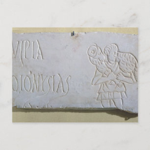 Postal Epitaph con un alivio del Buen Pastor