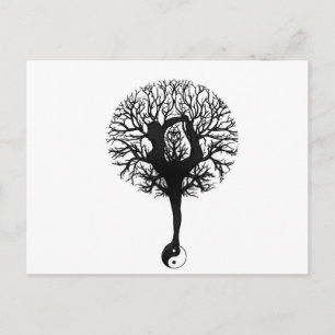 Postal Equilibrio de árbol de yoga