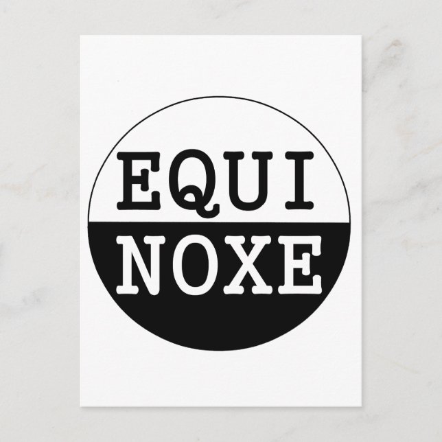 Postal equinoccio blanco y negro (Anverso)