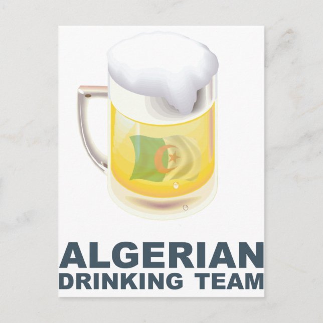 Postal Equipo argelino de bebidas (Anverso)
