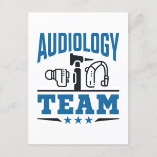 Postal Equipo de audiología personal escuadrón audiólogo 