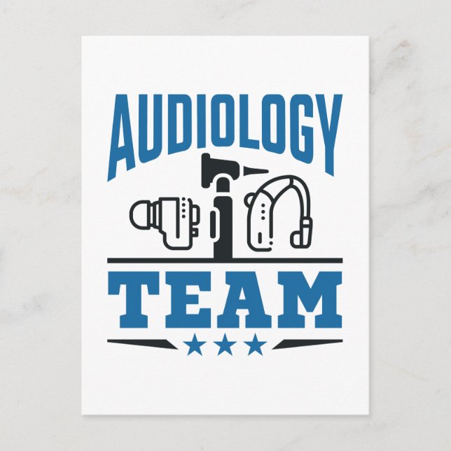 Postal Equipo de audiología personal escuadrón audiólogo  (Anverso)