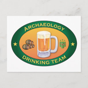 Postal Equipo de bebidas de arqueología