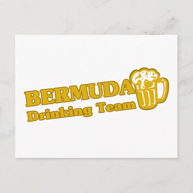 Postal Equipo de bebidas de Bermudas (Anverso)