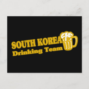 Postal Equipo de bebidas de Corea del Sur
