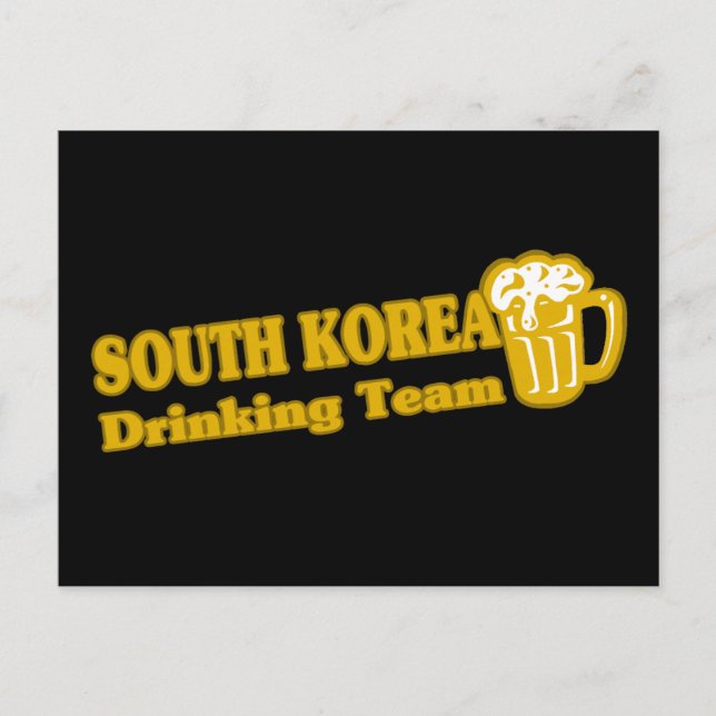Postal Equipo de bebidas de Corea del Sur (Anverso)