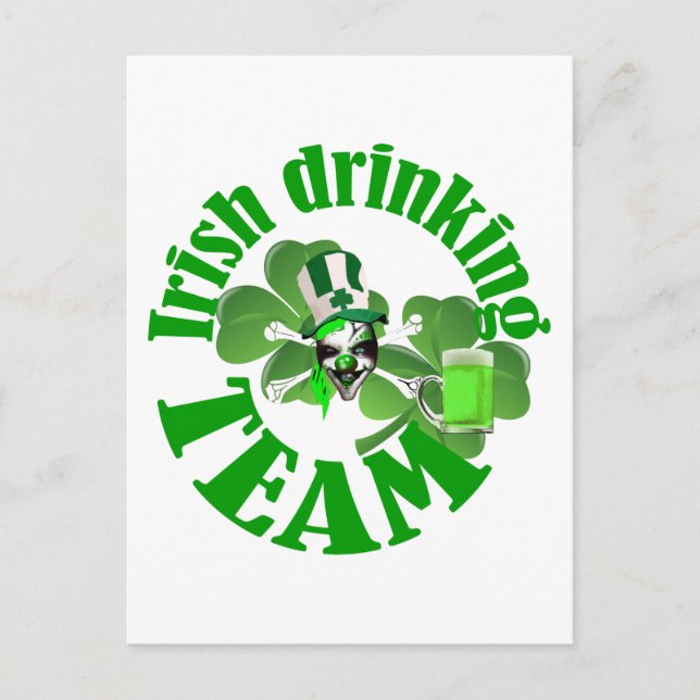Postal Equipo de bebidas de Irlanda (Anverso)
