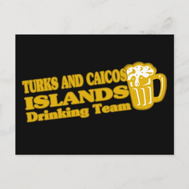 Postal Equipo de bebidas de las Islas Turcas y Caicos (Anverso)