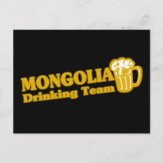 Postal Equipo de bebidas de Mongolia (Anverso)