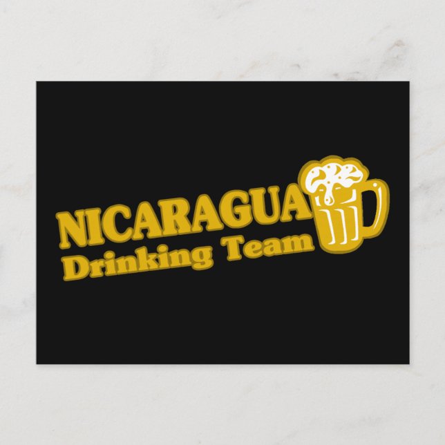 Postal Equipo de bebidas de Nicaragua (Anverso)
