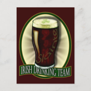 Postal Equipo de bebidas irlandés