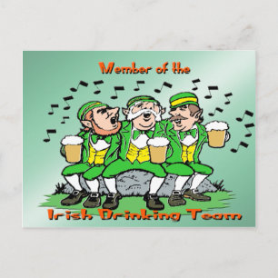 Postal Equipo de bebidas irlandés