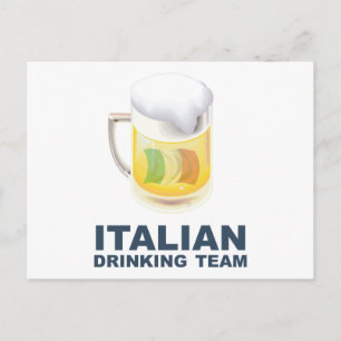 Postal Equipo de bebidas italiano