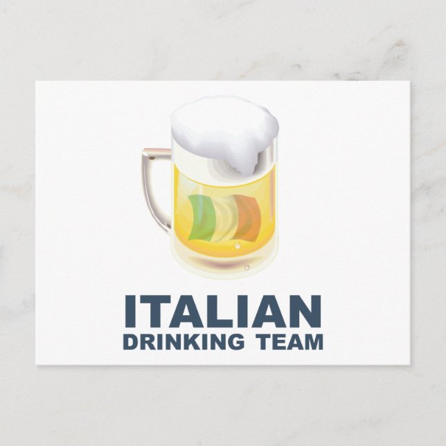 Postal Equipo de bebidas italiano (Anverso)