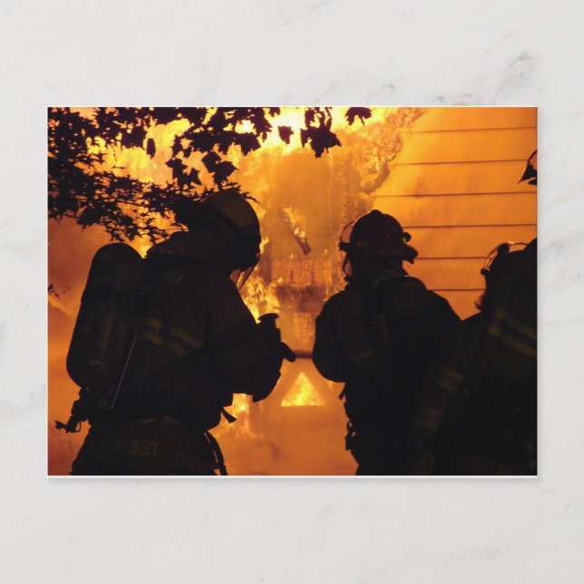 Postal Equipo de bomberos (Anverso)