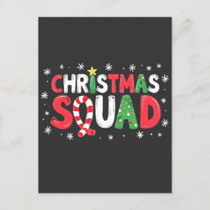 Postal Equipo de coincidencia de familia de navidades