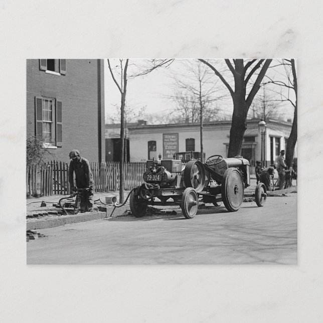 Postal Equipo de construcción, 1925 (Anverso)