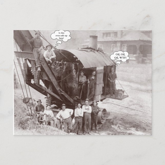 Postal Equipo de construcción temprano Operador de grúa e (Anverso)