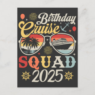 Postal Equipo de crucero de cumpleaños 2025 coincidencia