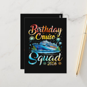 Postal Equipo de crucero de cumpleaños 2026